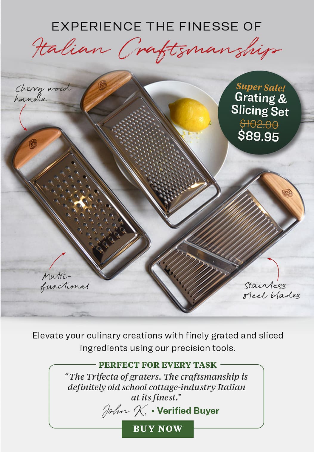 Italian Grating and Slicing Set