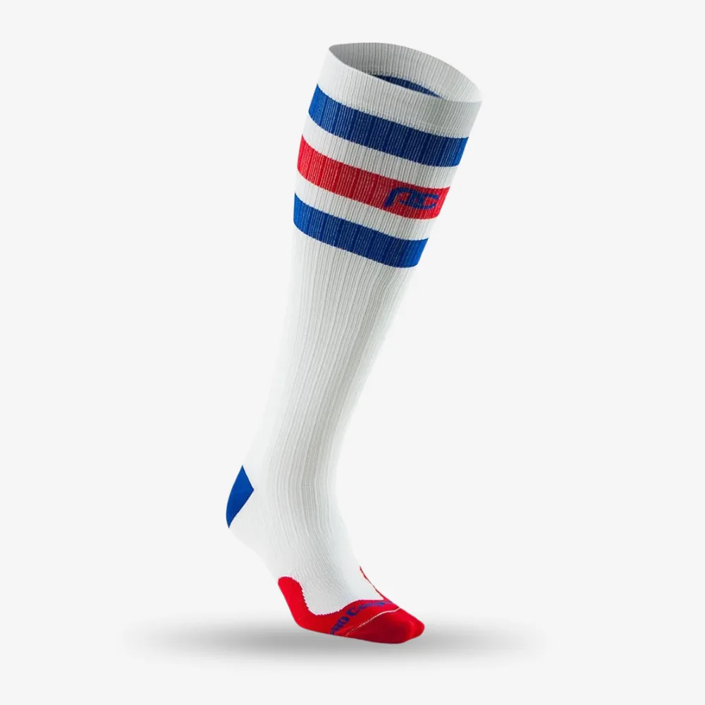 Marathon, White, Red and Blue Stripe