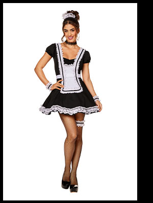 Adult French Maid Dress Costume