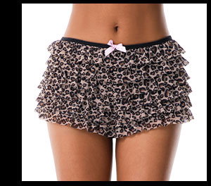 Cheetah Print Ruffle Shorts