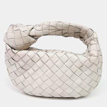 White Leather BV Mini Jody Bag