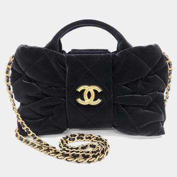 Bow Mini Black Velvet Top Hand