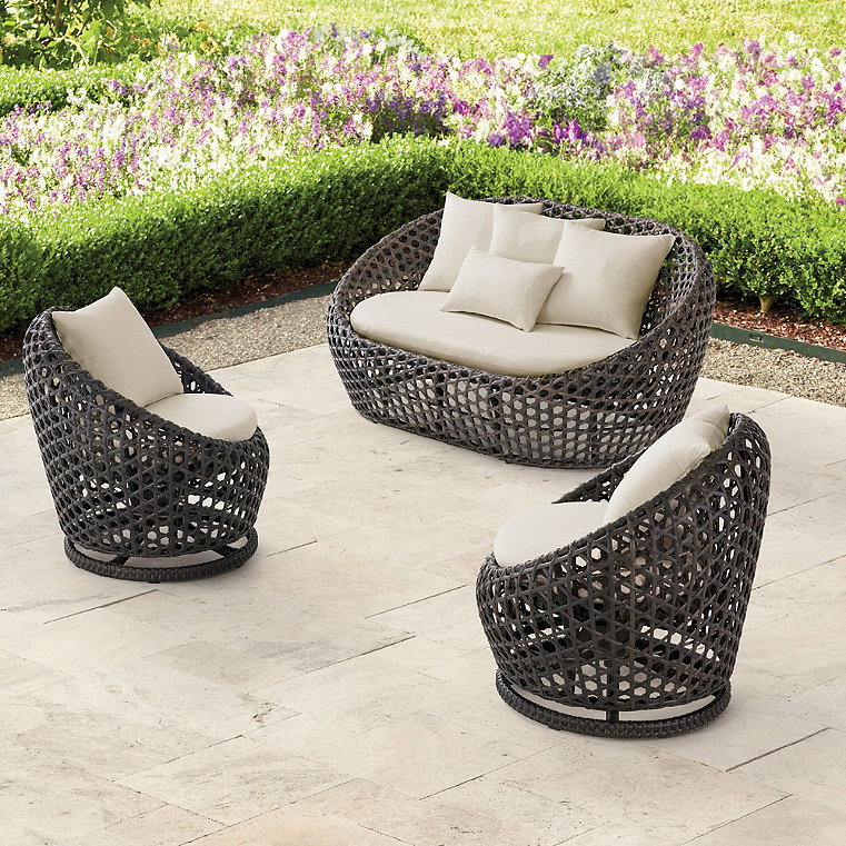Mason Outdoor Loveseat Swivel Set