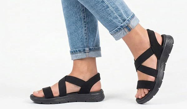Skechers Womens Slip Ins GO Walk Flex Sandal Glimmer Wide Fit Sandals