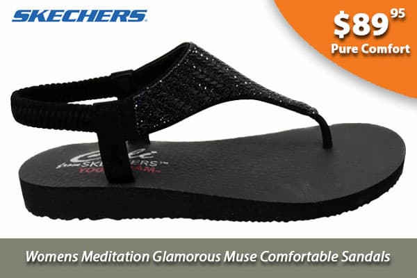 Skechers Womens Meditation Glamorous Muse Comfortable Sandals