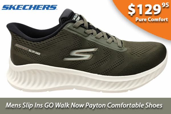 Skechers Mens Slip Ins GO Walk Now Payton Comfortable Shoes