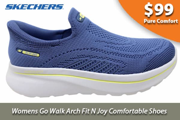 Skechers Womens Go Walk Arch Fit N Joy Comfortable Shoes