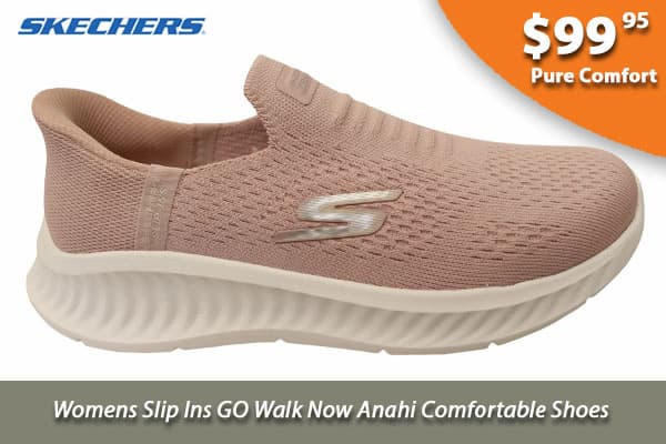Skechers Womens Slip Ins GO Walk Now Anahi Comfortable Shoes