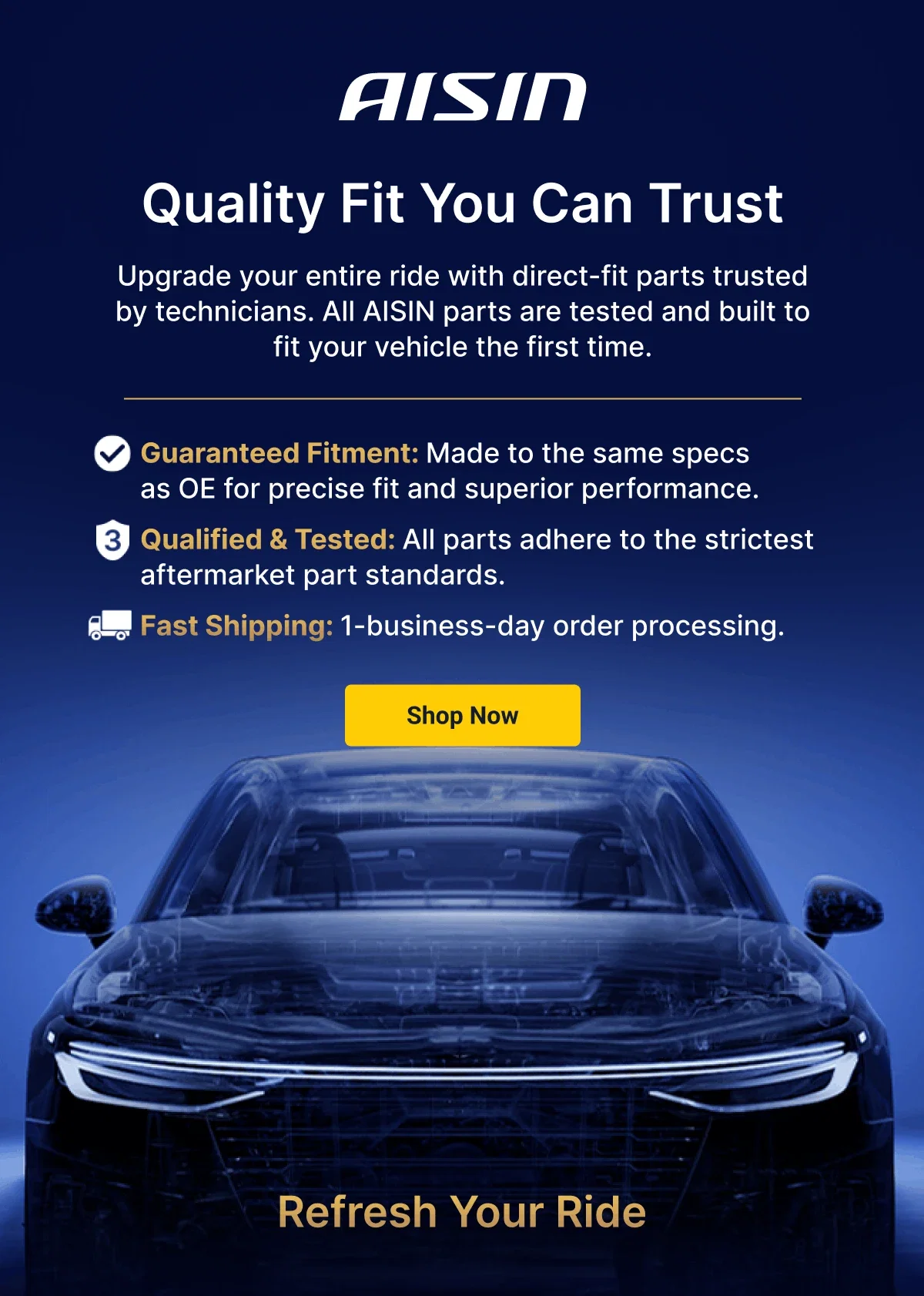 AISIN | Quality Fit You Can Trust | Shop Now