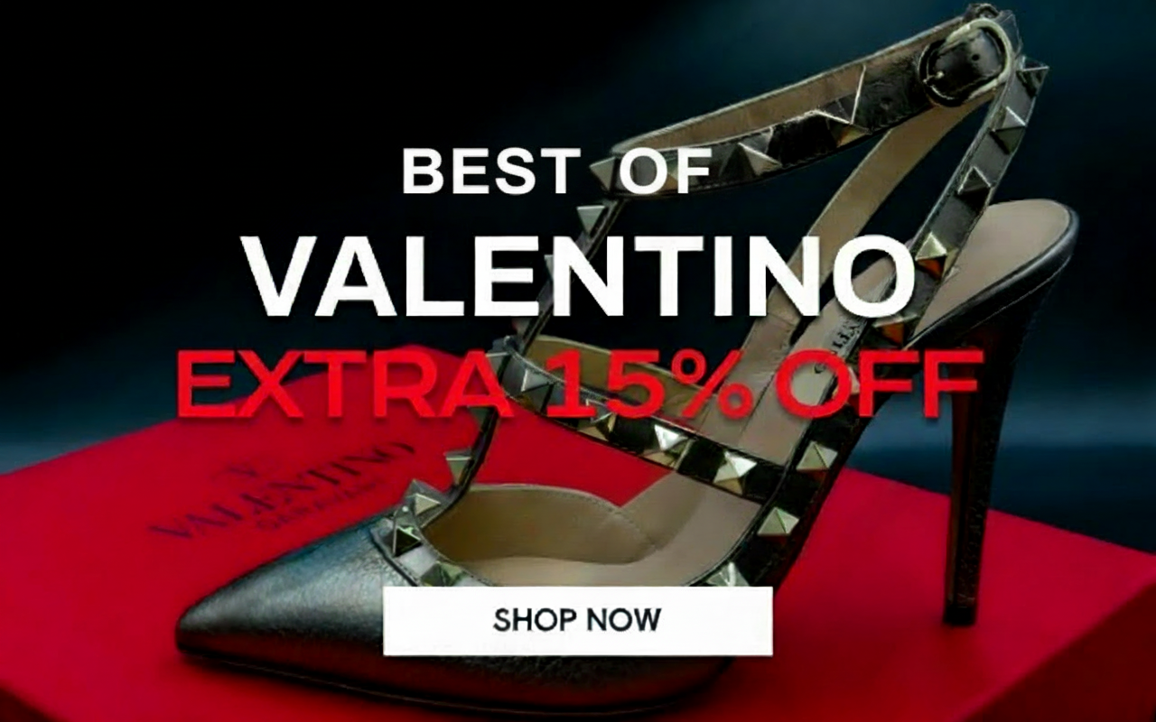 Extra 15% Off Valentino 