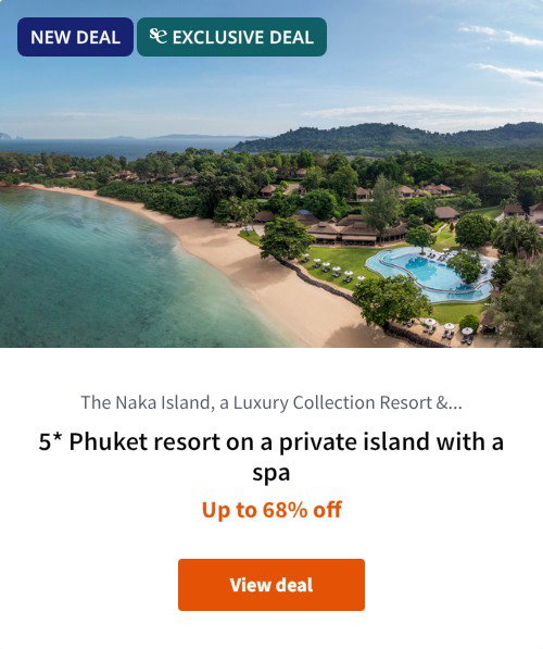 5* Phuket resort on a private island with a spa