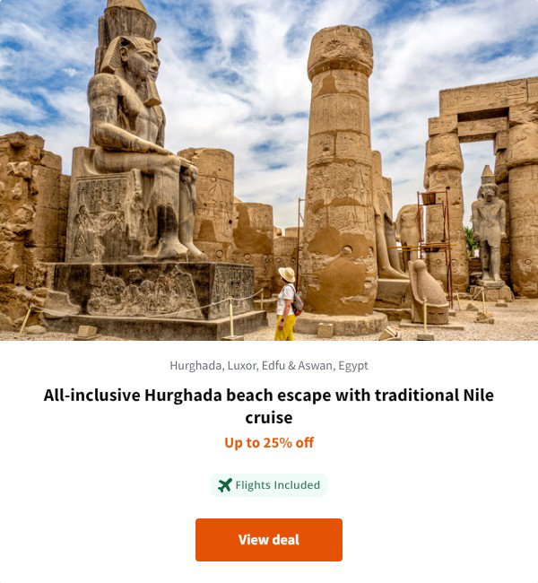 All-inclusive Hurghada beach escape with traditional Nile cruise