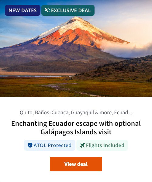 Enchanting Ecuador escape with optional Galápagos Islands visit