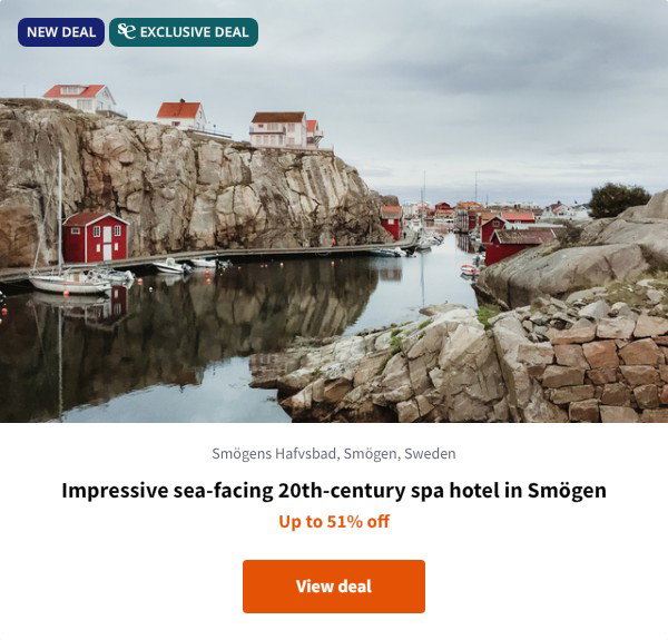Impressive sea-facing 20th-century spa hotel in Smögen