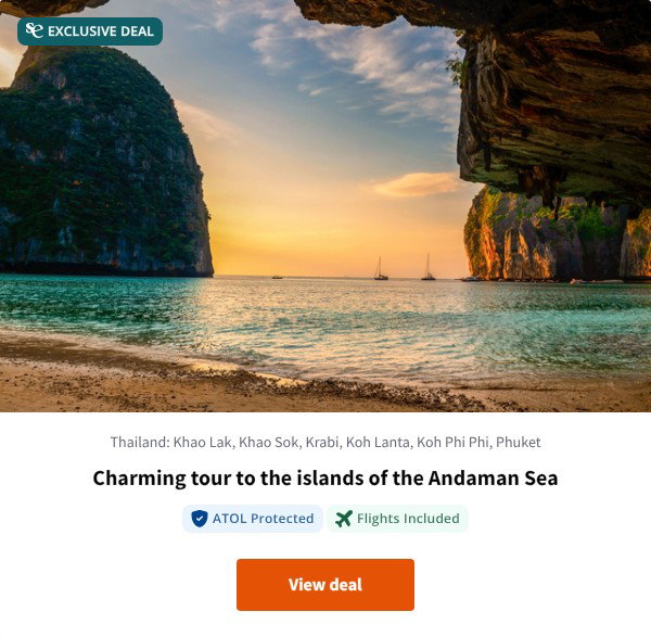 Charming tour to the islands of the Andaman Sea