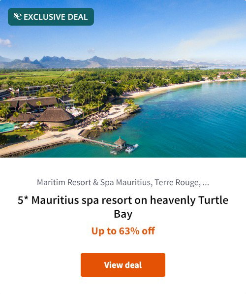 5* Mauritius spa resort on heavenly Turtle Bay