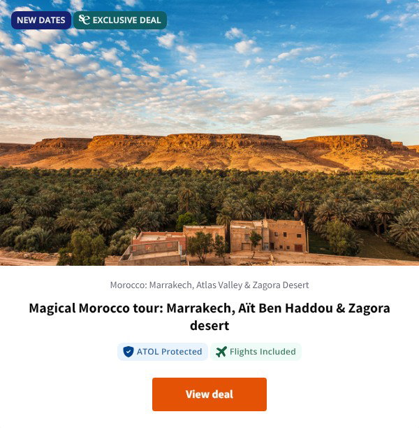 Magical Morocco tour: Marrakech, Aït Ben Haddou & Zagora desert
