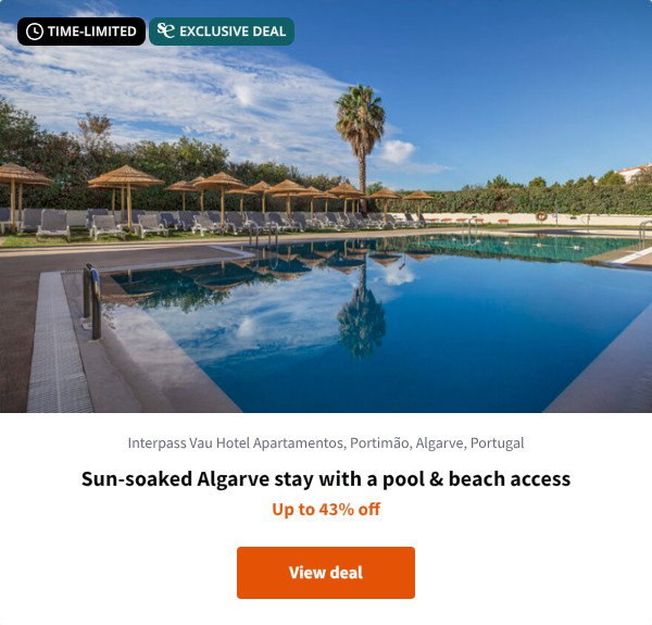 Sun-soaked Algarve stay with a pool & beach access