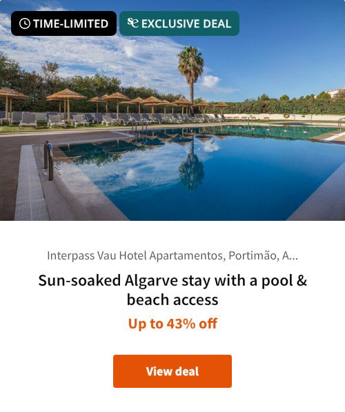 Sun-soaked Algarve stay with a pool &amp; beach access