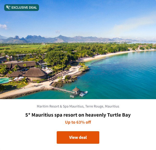 5* Mauritius spa resort on heavenly Turtle Bay