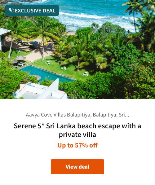 Serene 5* Sri Lanka beach escape with a private villa