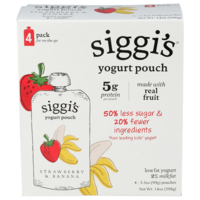 Siggi's Strawberry Banana Kids Yogurt Pouches...