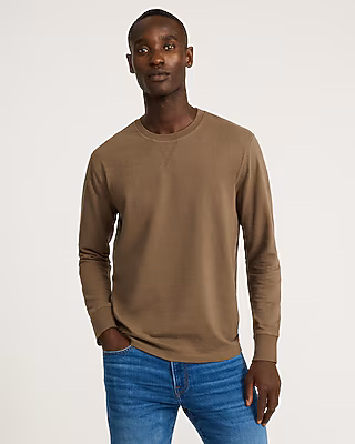 Classic Fit Long Sleeve Crew Neck V-Stitch T-Shirt