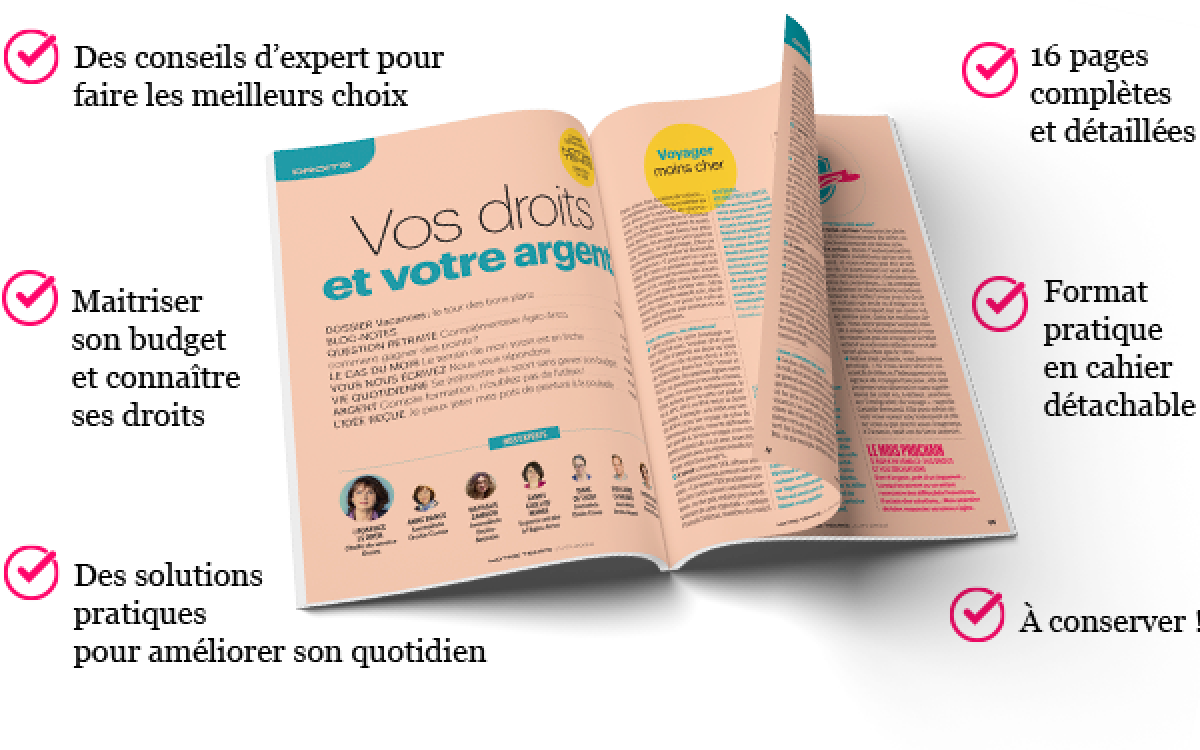 Découvrez le cahier détachable droits et argent.