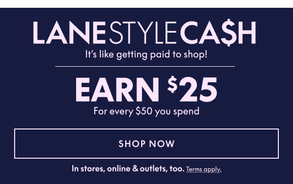 Earn $25 for Every $50 You Spend