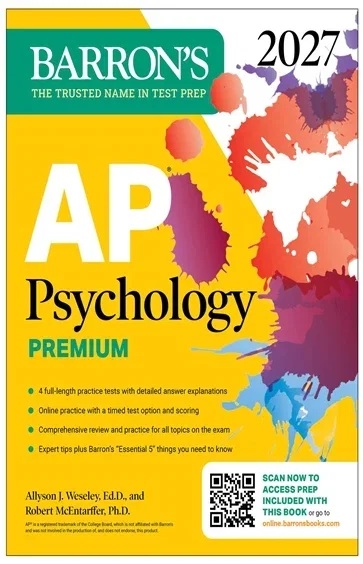 AP Psychology Premium, 2027: Prep Book with 4 Practice Tests + Comprehensive Review + Online Practice, by Allyson J. Weseley