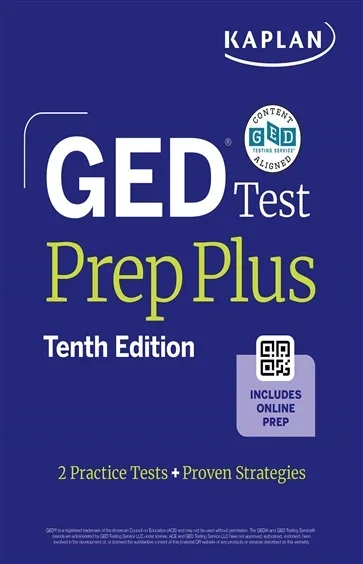 GED Test Prep Plus, Tenth Edition (2026): Includes a Diagnostic Pretest, 2 Full Length Practice Tests, 1000+ Practice Questions, and 60+ Online Videos, by Kaplan Test Prep