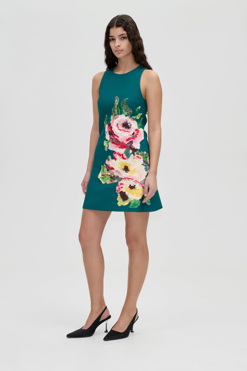 Garter Mini Dress - Ephemeral Bloom