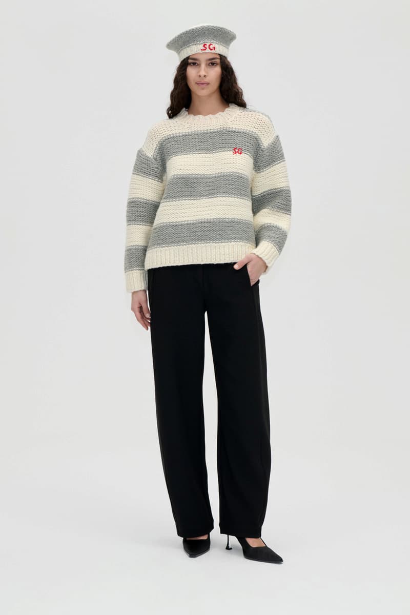 Handknit Sweater - Grey And Bold