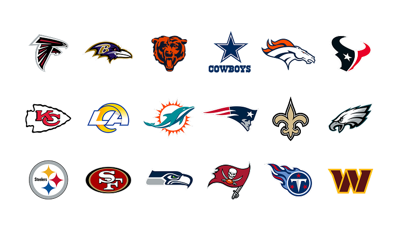 NFL team logos.