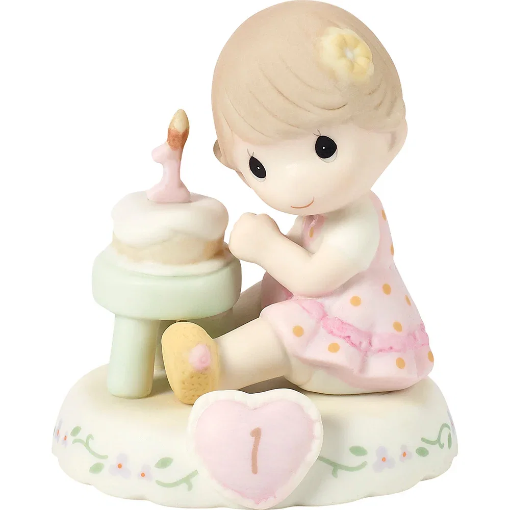 Image of Growing In Grace, Age 1, Brunette Girl Figurine