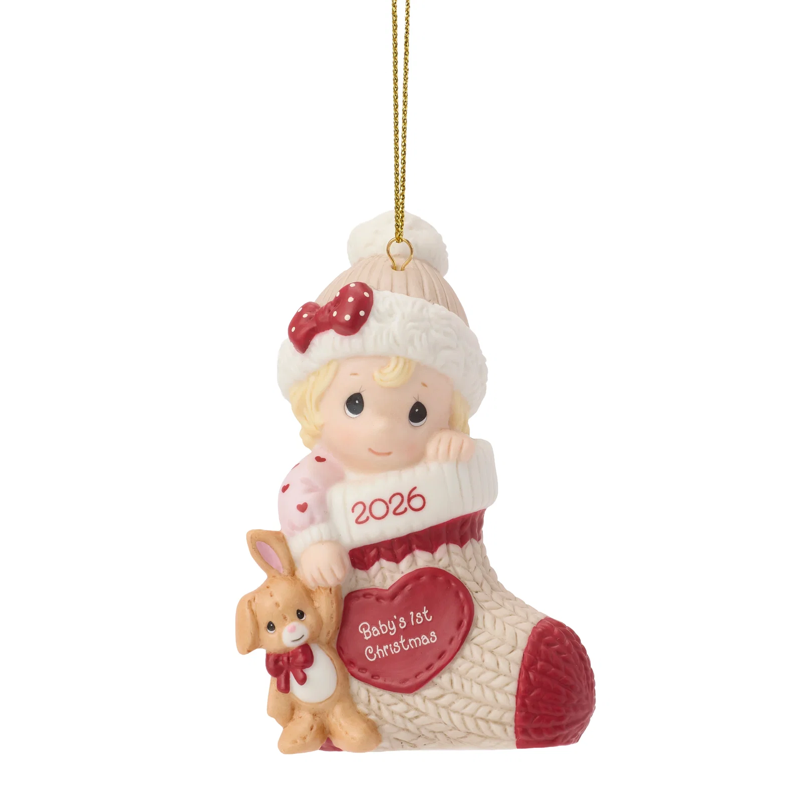 Image of Baby's First Christmas 2026 Dated Baby Girl Ornament