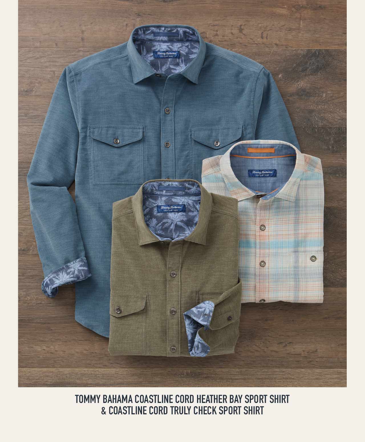 Relaxed Tommy Bahama layers and prints for fall
