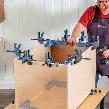 Clamp-It Corner Jigs and Corner Clips Make Building Cabinets Easier