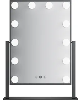 Lumio Lights musta 12 lamppua Hollywood peili