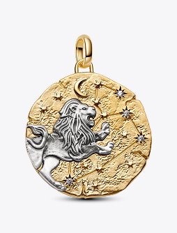 Leo Zodiac Oversized Medallion Charm