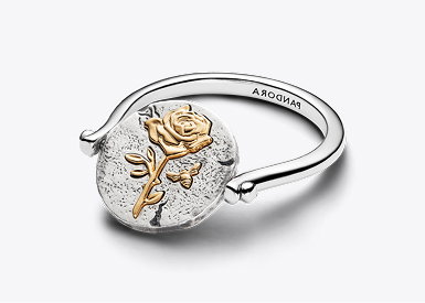 Rose Reversible Medallion Ring