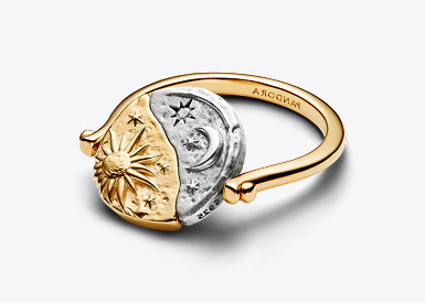 Sun & Moon Reversible Medallion Ring