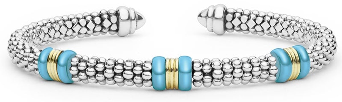 Two-Tone Blue Ceramic Versa Bracelet