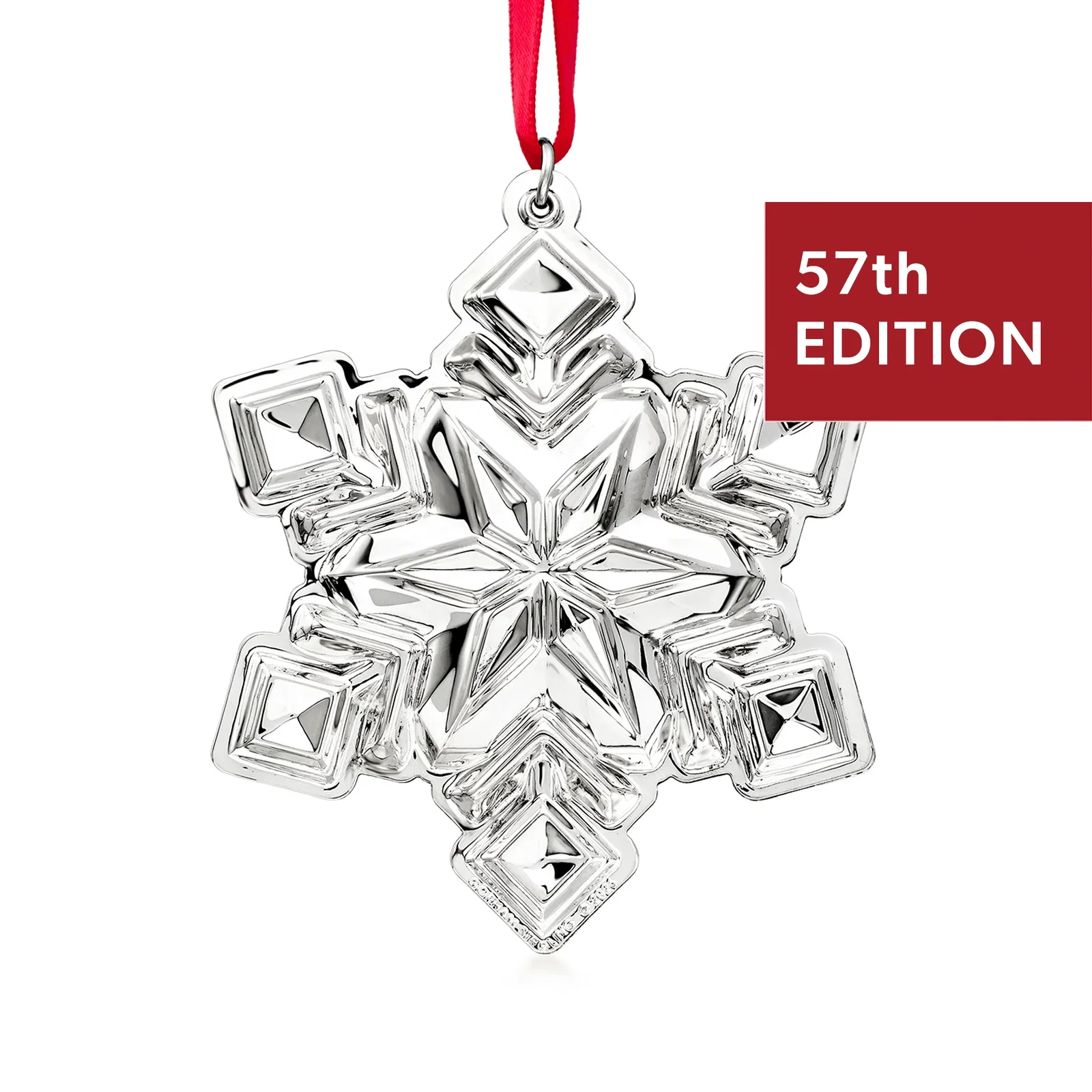 Image of Gorham 2026 Annual Sterling Silver Snowflake Ornament - 57th Edition