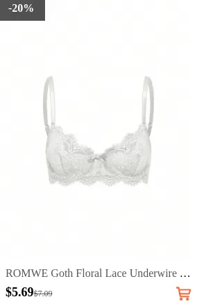 ROMWE Goth Floral Lace Underwire...