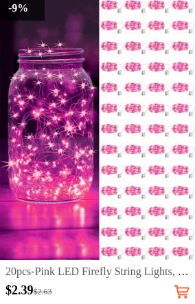 20pcs-Pink LED Firefly String...