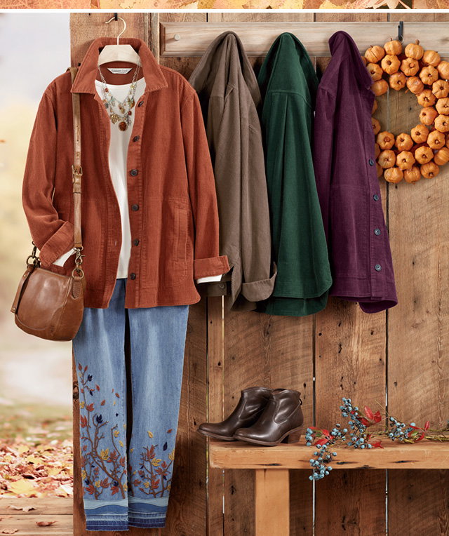 Braeburn Corduroy Shirt Jacket outfit