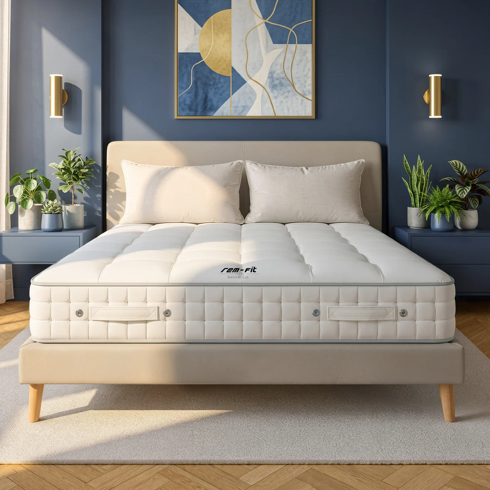 REM-Fit Natural Lux Hybrid Mattress - handmade wool hybrid