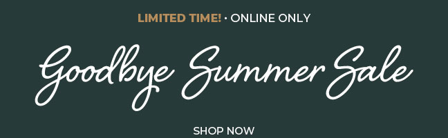 Limited Time, Online Only! Goodbye Summer Sale Starting at $5