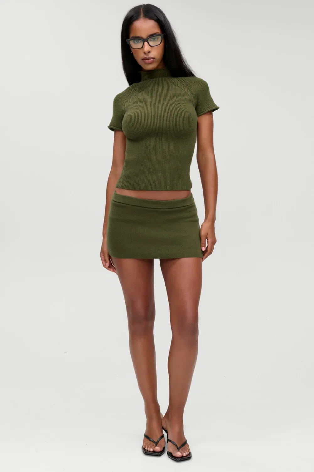 Image of Marialla Cloud Knit Mini Skort - Alpine